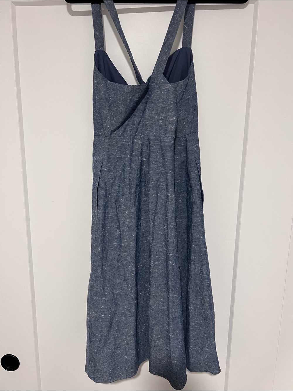 Madewell Chambray Blue Button-Front Midi Dress - Picture 3 of 3